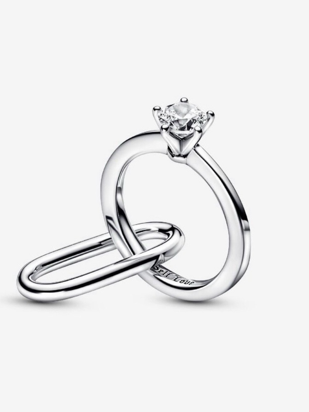 Pandora 925 Sterling Charm Connector ‘Marry Me’ Double Styling Link #792525C01 - Picture 9 of 13